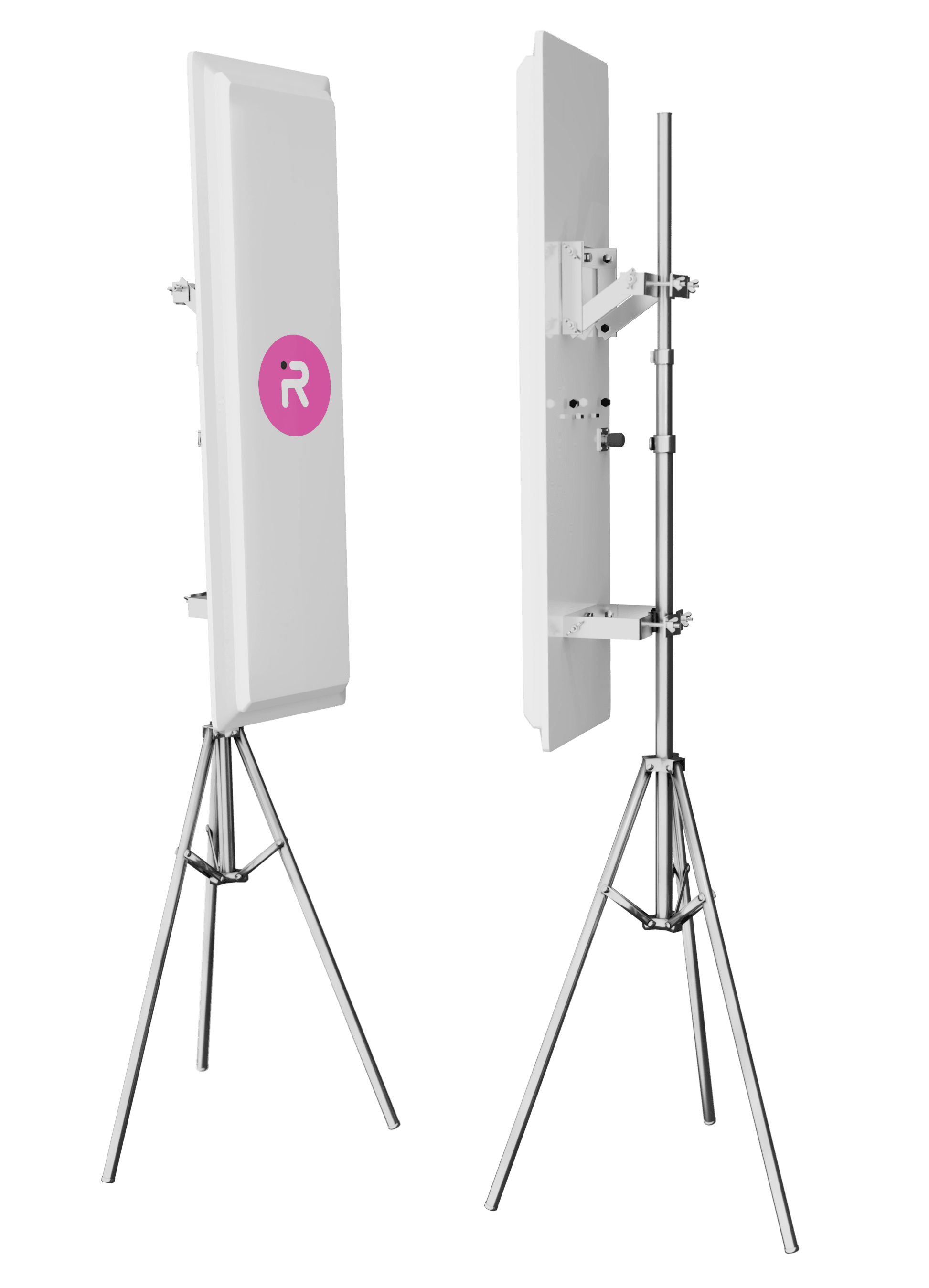 Antenas laterais RUFUS montadas em tripés